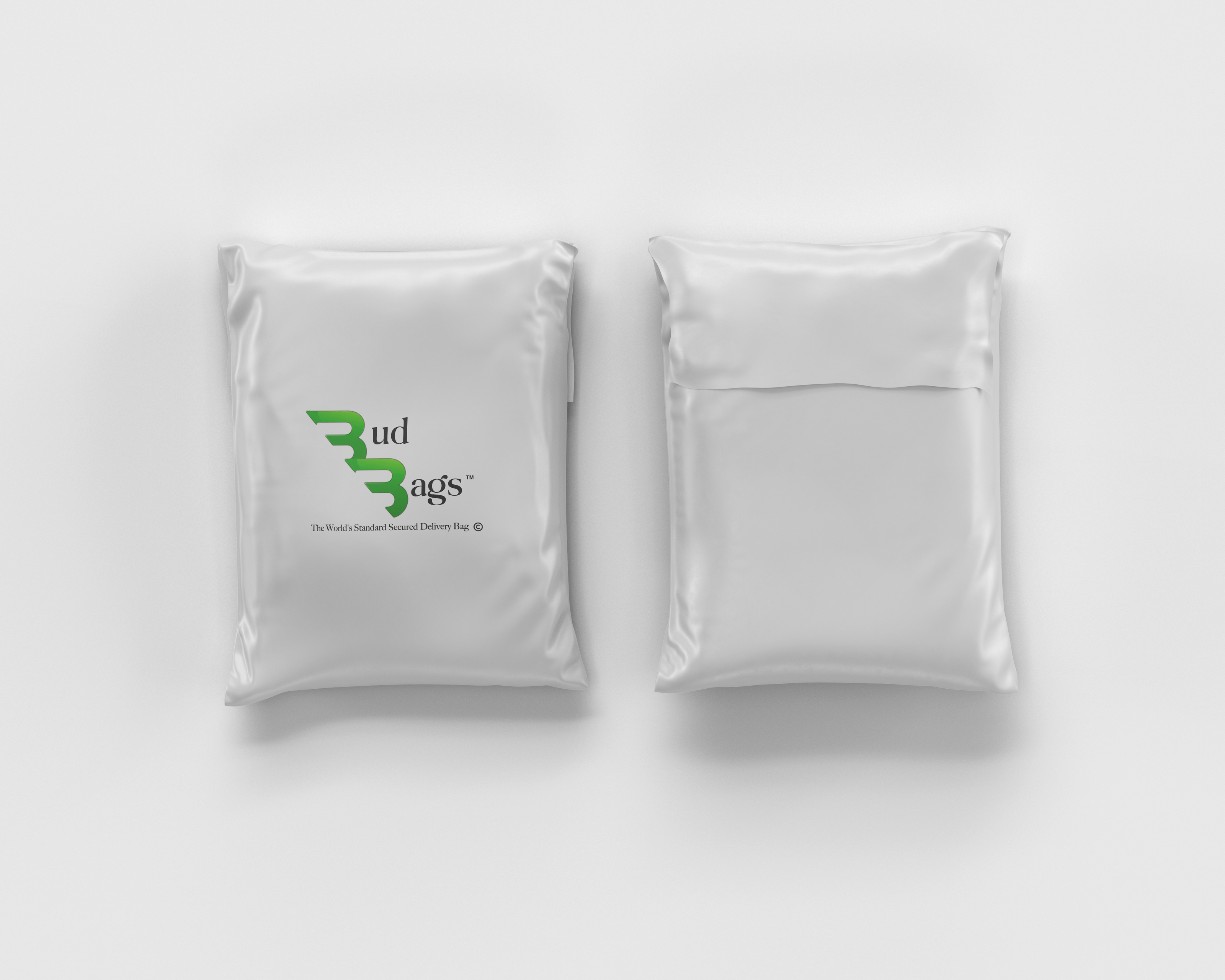 Eco-friendly Bud Bags polymailer bags, designed for secure and sustainable cannabis transport, featuring biodegradable materials and robust construction for maximum protection